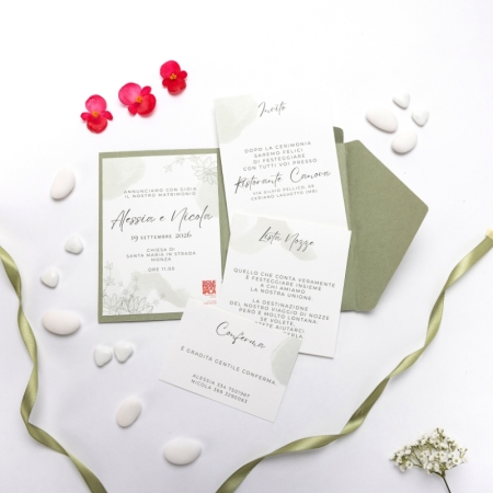 Partecipazioni Matrimonio Solidali Linea Fiore