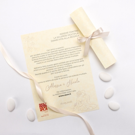 Pergamena Solidale Matrimonio, Avorio