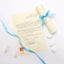 Pergamena Solidale Matrimonio, Azzurro | Miniatura 1
