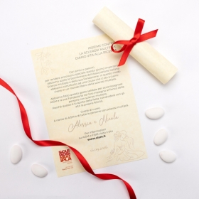 Pergamena Solidale Matrimonio, Rosso