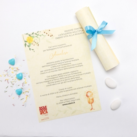 Pergamena Solidale Comunione, Azzurro