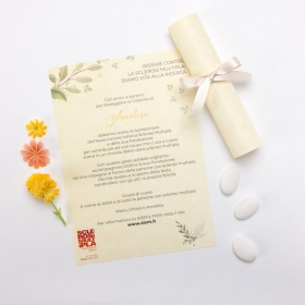 Pergamena Solidale Cresima, Avorio