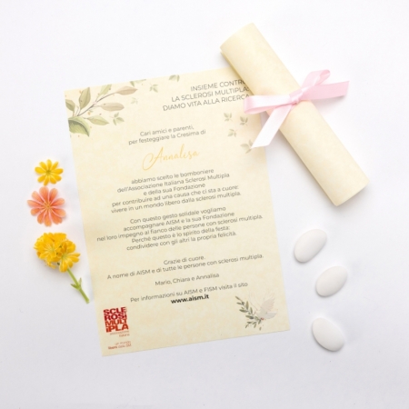 Pergamena Solidale Cresima, Rosa