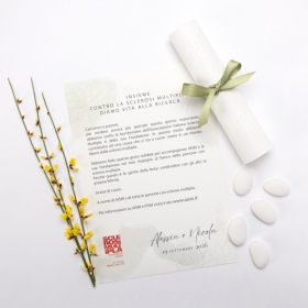 Pergamena Solidale Matrimonio Linea Fiore, Salvia