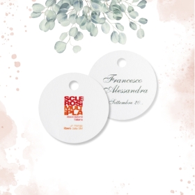 Biglietti Bomboniera Tondi Solidali Linea classica