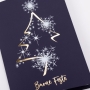 Biglietto Natale in blu e rilievi oro | Miniatura 2