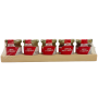 Creme al cioccolato assortite in vassoio legno, 5 pz