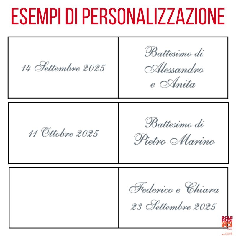 Bigliettini Per Bomboniera Matrimonio – Design Sposi Con Cuori, Carta Bianca 200gr, 9x2,5 Cm, Set Da 40 Pezzi Personalizzabili Con Testo.